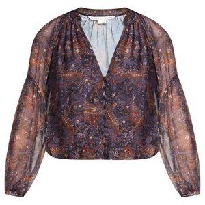 Veronica Beard Jayce Silk Blouse sz 8